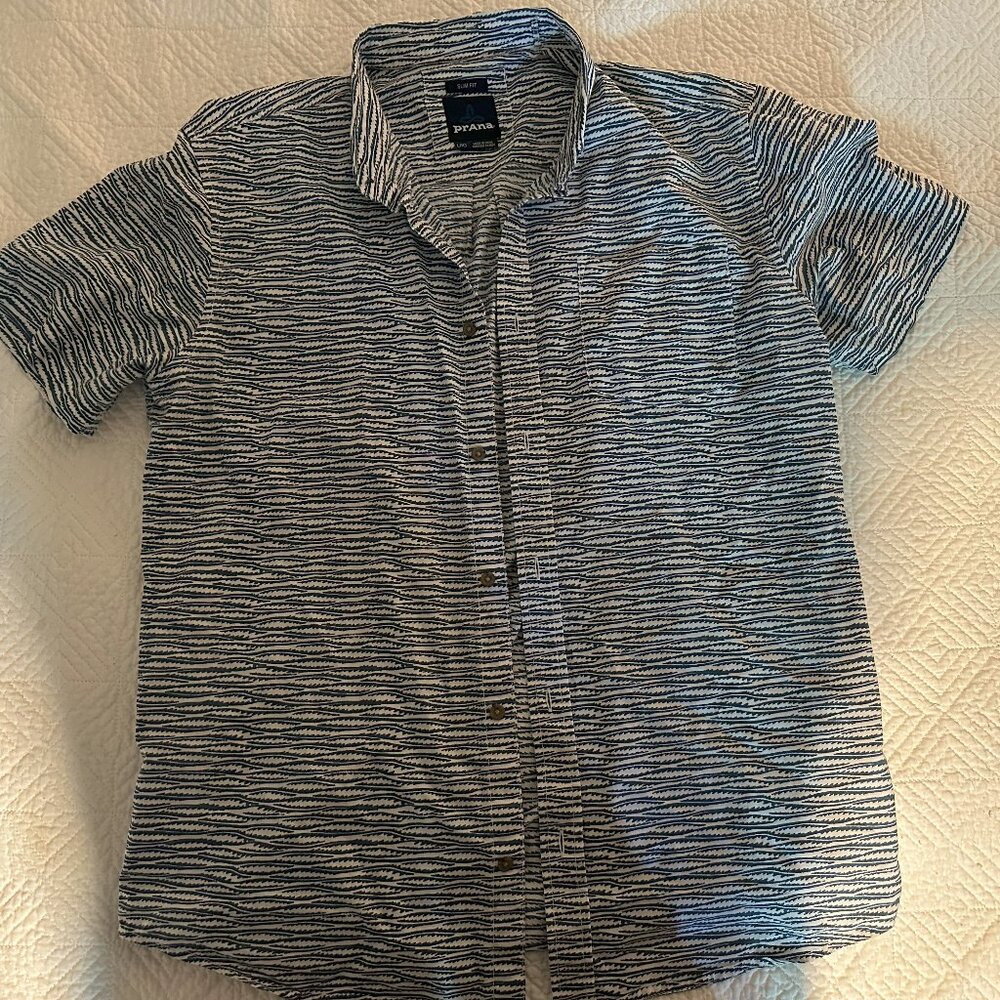 Prana Zuckerfield Shirt L Excellent Condition